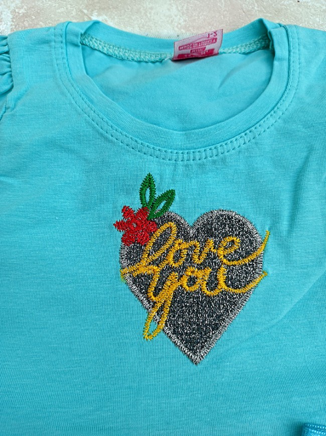 تونیک دخترانه ترک طرح قلب 