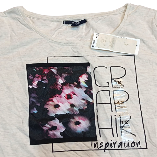 تیشرت دخترانه برند کیابی 