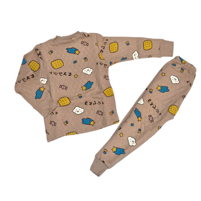 ست بلوز و شلوار (خواهر و برادری) وارداتی طرح بیسکویت 