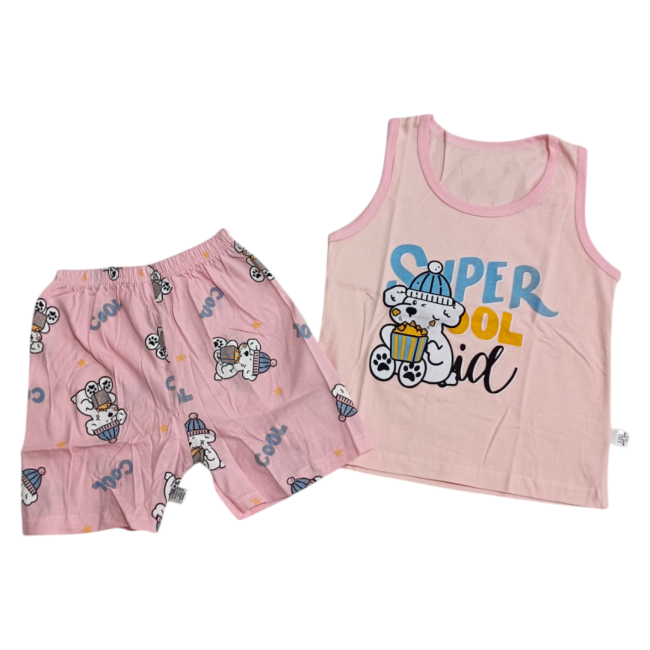 ست شورت و رکابی وارداتی طرح هاپو 